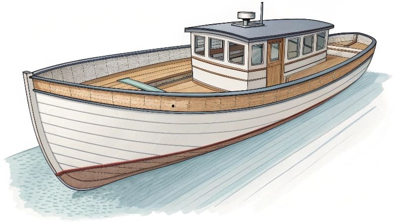 A close-up view of a D-type rubber strip fender.